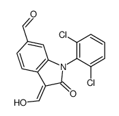 1-(2,6-dichlorophenyl)-3-(hydroxymethylidene)-2-oxoindole-6-carbaldehyde结构式