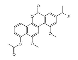 1-acetoxy-10,12-dimethoxy-8-(bromoethyl)-6H-benzo[d]naphtho[1,2b]pyran-6-one Structure