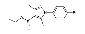 1-(4-bromophenyl)-3,5-dimethyl-1H-pyrazole-4-carboxylic acid ethyl ester结构式