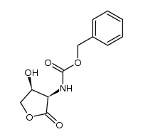 (2R,3S)-2-(N-benzyloxycarbonyl)amino-3-hydroxy-4-butanolide Structure