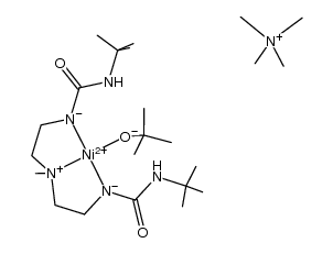 [tetramethylammonium][Ni(bis[(N'-tert-butylureido)-N-ethyl]-N-methylamine(-2H))(tert-butoxide)]结构式
