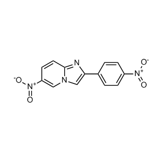 6-硝基-2-(4-硝基苯基)咪唑并[1,2-a]吡啶结构式