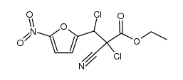β-(5-Nitro-fur-2-yl)-α-cyan-α,β-dichlorpropionsaeureethylester结构式