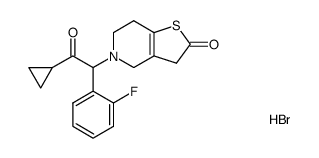 5-(α-cyclopropylcarbonyl-2-fluorobenzyl)-2-oxo-4,5,6,7-tetrahydrothieno[3,2-c]pyridine hydrobromide Structure