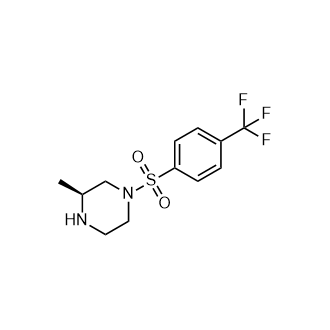 (S)-3-甲基-1-(4-(三氟甲基)苯基)磺酰基)哌嗪结构式