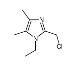 2-Chloromethyl-1-ethyl-4,5-dimethyl-1H-imidazole结构式