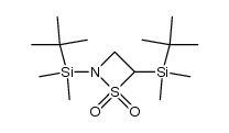1,4-Bis(tert-butyldimethylsilyl)-1,2-thiazetidine 1,1-dioxide结构式