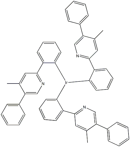 三[2-(4-甲基-5-苯基吡啶-2-基)苯]合铱结构式