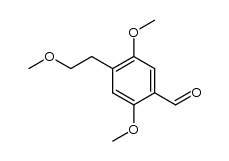 2,5-dimethoxy-4-(2-methoxyethyl)benzaldehyde Structure