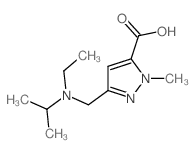 3-((乙基(异丙基)氨基)甲基)-1-甲基-1H-吡唑-5-羧酸结构式
