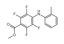 methyl N-(2-methylphenyl)-4-aminotetrafluorobenzoate结构式
