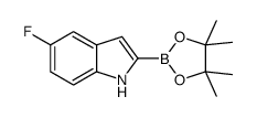 5-氟-2-(4,4,5,5-四甲基-1,3,2-二氧硼杂环戊烷-2-基)-1H-吲哚结构式