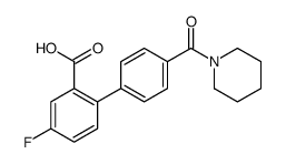 5-fluoro-2-[4-(piperidine-1-carbonyl)phenyl]benzoic acid Structure