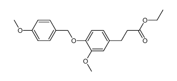ethyl 3-(3'-methoxy-4'-p-methoxybenzyloxy)phenylpropanoate结构式