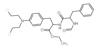 ethyl 3-(4-(bis(2-chloroethyl)amino)phenyl)-2-(2-formamido-3-phenylpropanamido)propanoate Structure