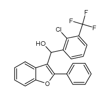 (2-chloro-3-(trifluoromethyl)phenyl)(2-phenylbenzofuran-3-yl)methanol结构式
