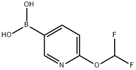6-二氟甲氧基吡啶-3-硼酸结构式