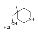 (4-METHYLPIPERIDIN-4-YL)METHANOL HYDROCHLORIDE Structure