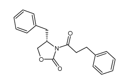 (4S)-3-(3-phenyl-1-oxopropyl)-4-phenylmethyl-2-oxazolidinone结构式