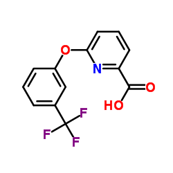6-(3-三氟甲基)苯氧基-2-吡啶甲酸结构式