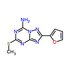 2-(2-Furyl)-5-(methylsulfanyl)[1,2,4]triazolo[1,5-a][1,3,5]triazin-7-amine结构式