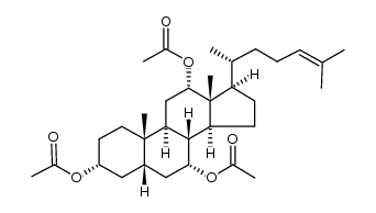 3α,7α,12α-triacetoxy-5β-cholest-24-ene结构式