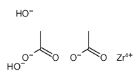 bis(acetato-O)dihydroxyzirconium structure