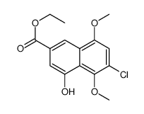 6-氯-4-羟基-5,8-二甲氧基-2-萘羧酸乙酯结构式
