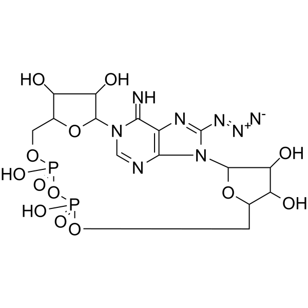 8-叠氮-环腺苷二磷酸酯-核糖结构式