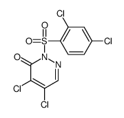 4,5-dichloro-2-(2,4-dichlorophenyl)sulfonylpyridazin-3-one结构式