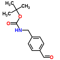 4-甲酰苄基氨基甲酸叔丁酯结构式