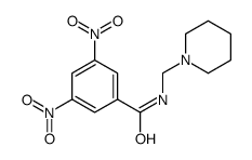 3,5-dinitro-N-(piperidin-1-ylmethyl)benzamide Structure