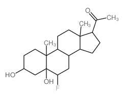 5a-Pregnan-20-one, 6b-fluoro-3b,5-dihydroxy-(6CI,8CI) Structure