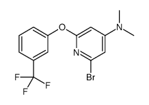 2-bromo-N,N-dimethyl-6-[3-(trifluoromethyl)phenoxy]pyridin-4-amine Structure
