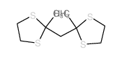 2-methyl-2-[(2-methyl-1,3-dithiolan-2-yl)methyl]-1,3-dithiolane结构式