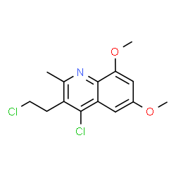 4-Chloro-3-(2-chloroethyl)-6,8-dimethoxy-2-methylquinoline结构式