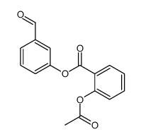 3-甲酰基苯基 2-乙酰氧基苯甲酸结构式