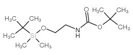 2-(叔丁基二甲基硅烷氧基)乙基氨基甲酸叔丁酯结构式