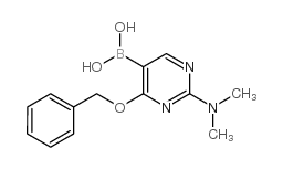 4-Benzyloxy-2-dimethylaminopyrimidine-5-boronic acid Structure