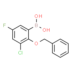 2-Benzyloxy-3-chloro-5-fluorophenylboronic acid structure