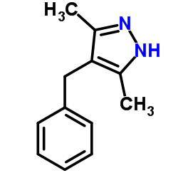4-苄基-3,5-二甲基-1H-吡唑结构式