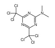 N,N-dimethyl-4,6-bis(trichloromethyl)-1,3,5-triazin-2-amine结构式