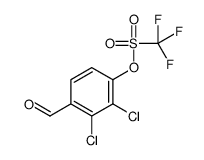 (2,3-dichloro-4-formylphenyl) trifluoromethanesulfonate结构式