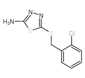 5-[(2-氯苄基)硫代]-1,3,4-噻二唑-2-胺结构式