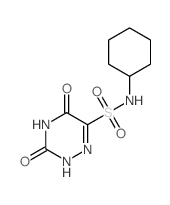 1,2,4-Triazine-6-sulfonamide,N-cyclohexyl-2,3,4,5-tetrahydro-3,5-dioxo-结构式