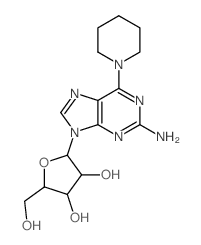 9H-Purin-2-amine,6-(1-piperidinyl)-9-b-D-ribofuranosyl- picture