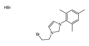 1-(2-bromoethyl)-3-(2,4,6-trimethylphenyl)-1,2-dihydroimidazol-1-ium,bromide Structure