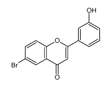 6-bromo-2-(3-hydroxyphenyl)chromen-4-one Structure