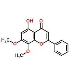 苏荠宁黄酮; 5-羟基-7,8-二甲氧基黄酮结构式