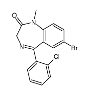 7-bromo-5-(2-chlorophenyl)-1-methyl-1,3-dihydro-2H-benzo[e][1,4]diazepin-2-one Structure